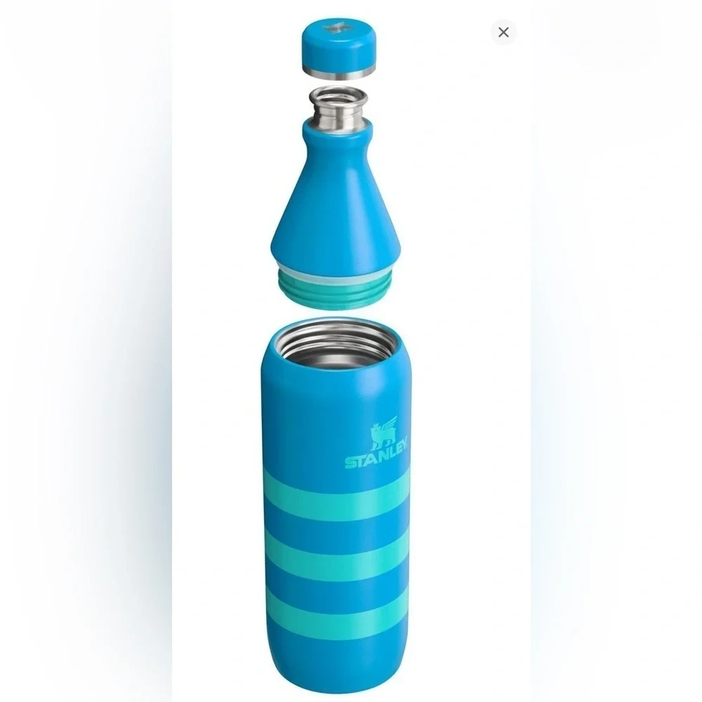 Stanley Slim Bottle 20oz Cobalt Stripes Summer Vibes Collection Target New